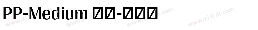 PP-Medium 常规字体转换